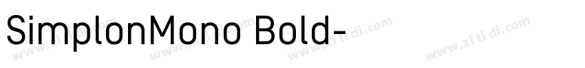 SimplonMono Bold字体转换